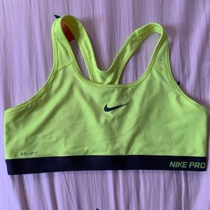 Nike Pro Neon Yellow XL Sports Bra